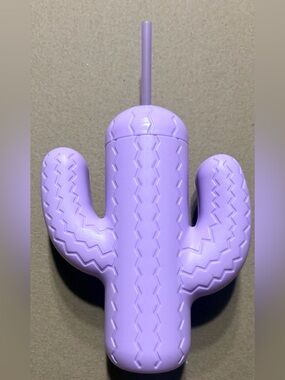 Lilac Cactus Straw Tumbler - Home Accessory